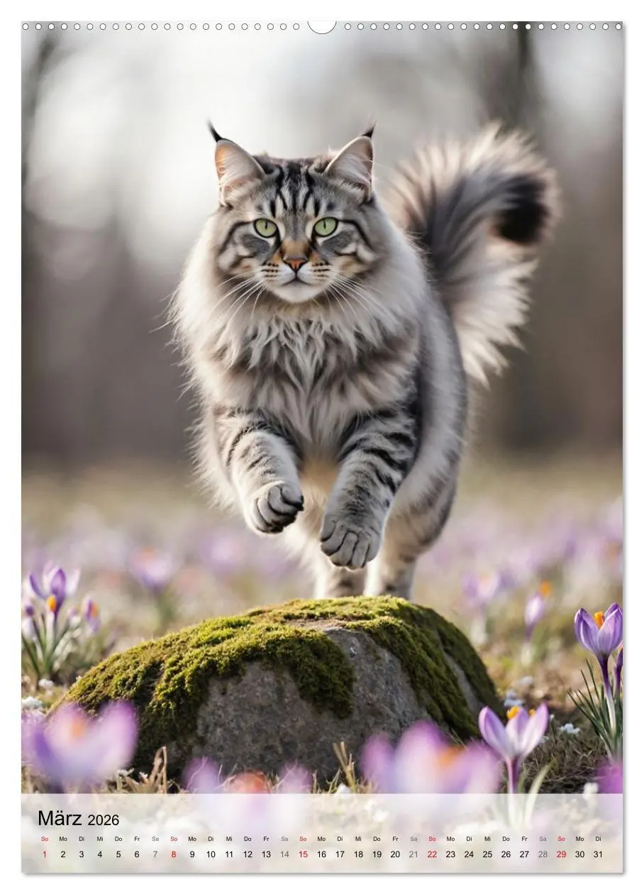 Bild: 9783516706680 | Maine Coon Kalender - Majestätische Katzen in der Natur...