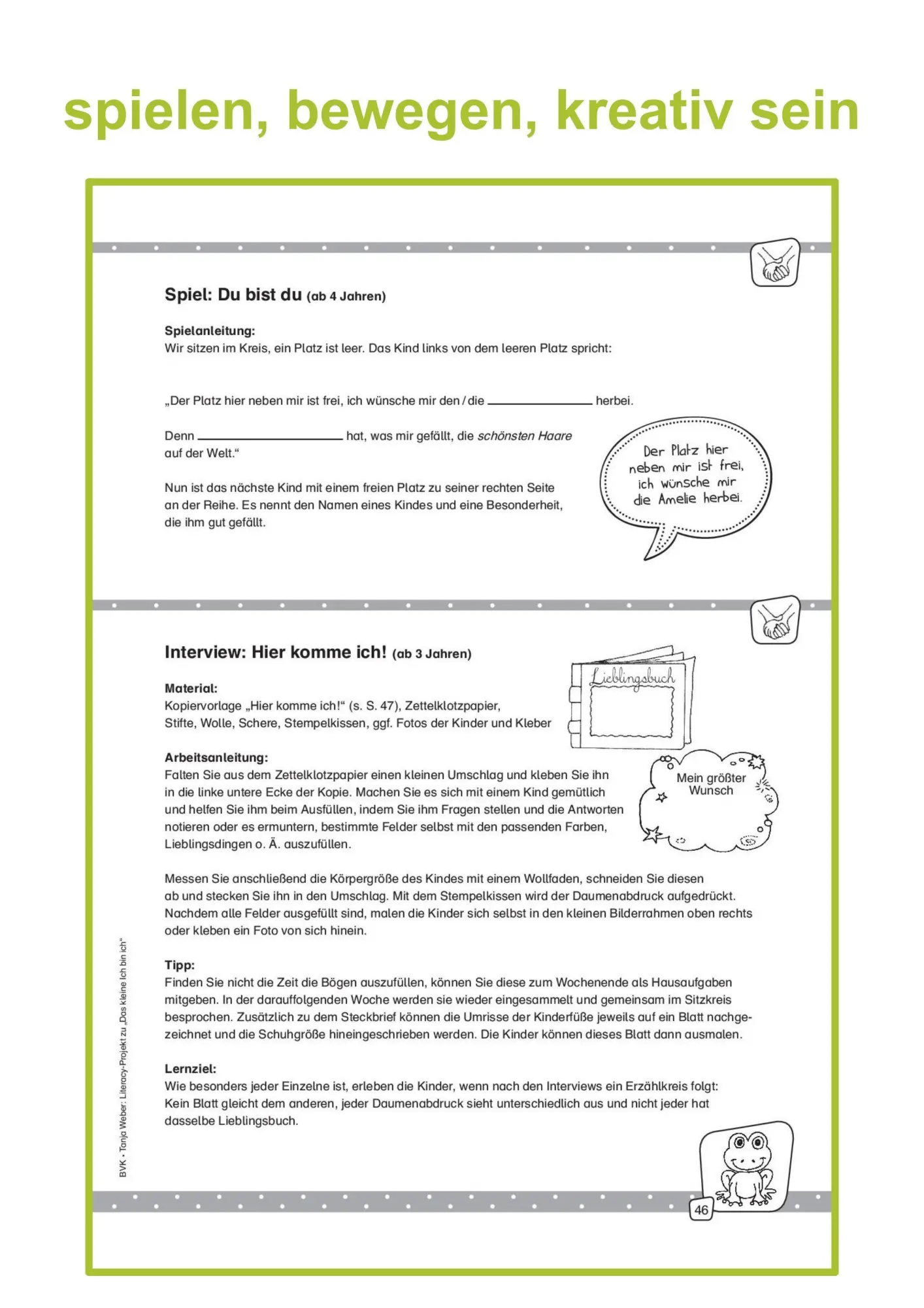 Bild: 9783867406680 | Literacy-Projekt zum Bilderbuch "Das kleine Ich bin ich" | Tanja Weber