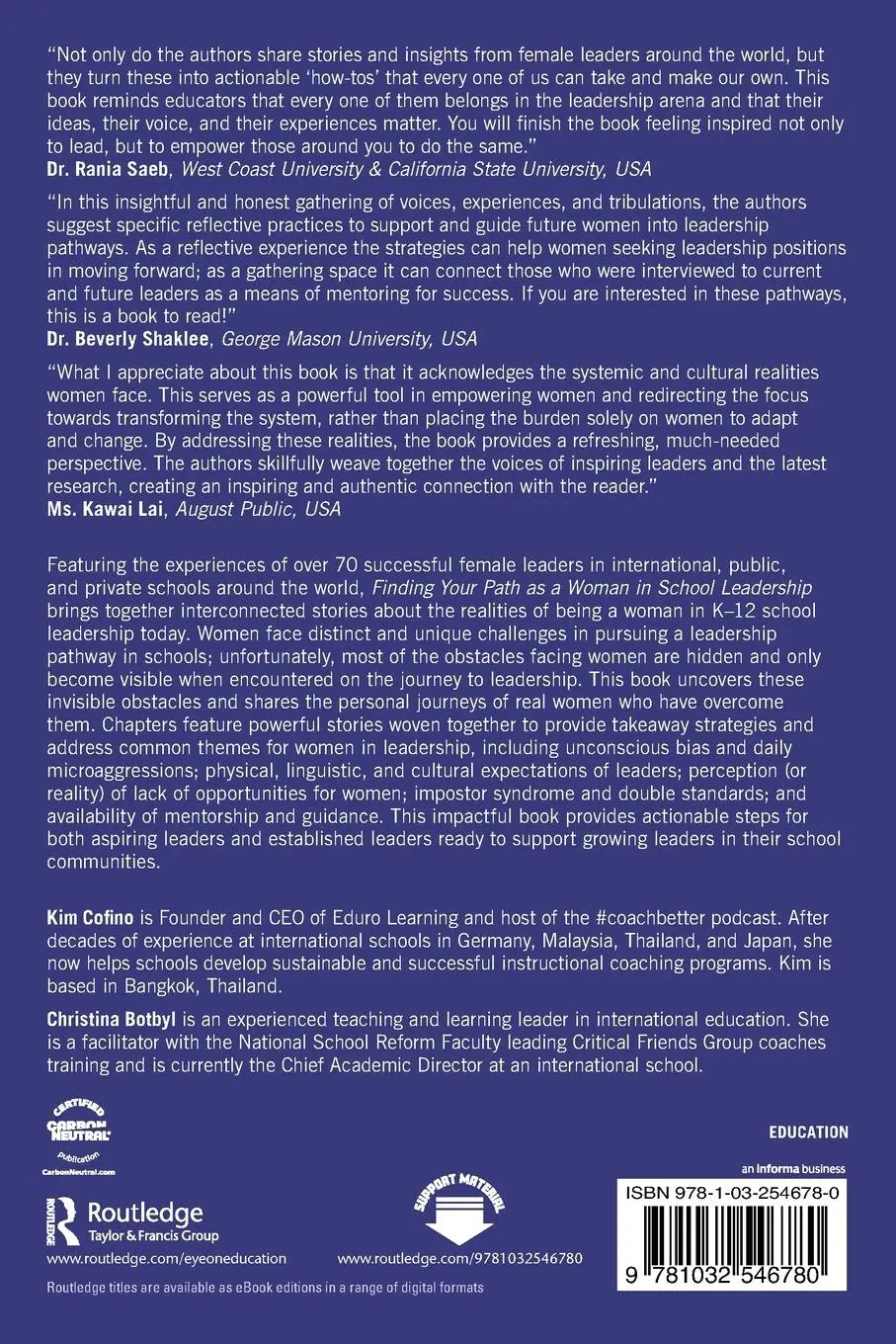 Rückseite: 9781032546780 | Finding Your Path as a Woman in School Leadership | Kim Cofino (u. a.)