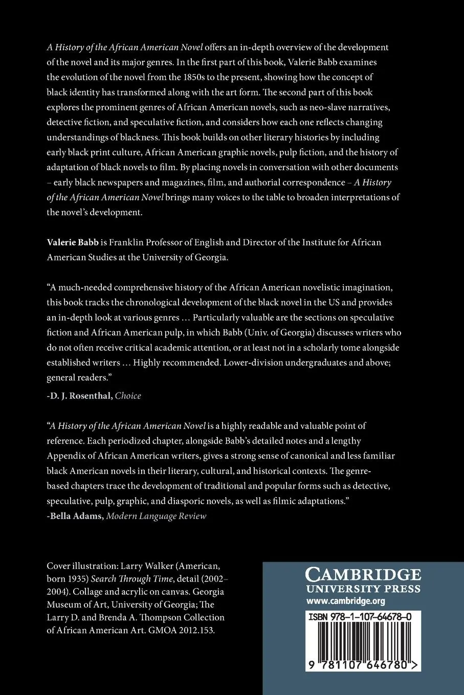 Rückseite: 9781107646780 | A History of the African American Novel | Valerie Babb | Taschenbuch