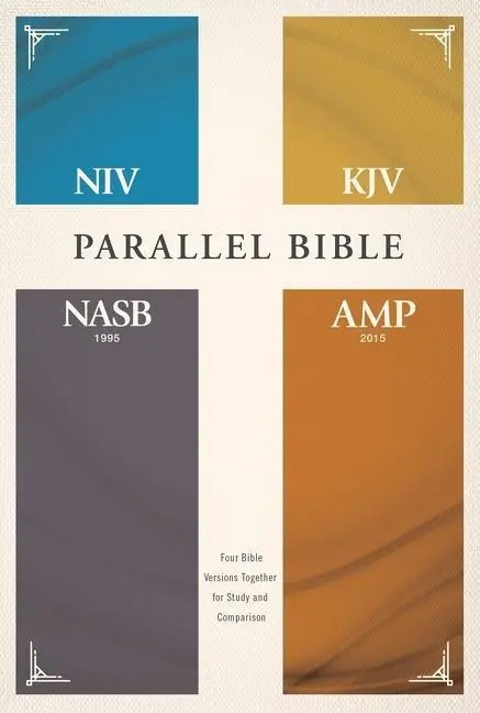 Cover: 9780310446880 | Niv, Kjv, Nasb, Amplified, Parallel Bible, Hardcover | Zondervan