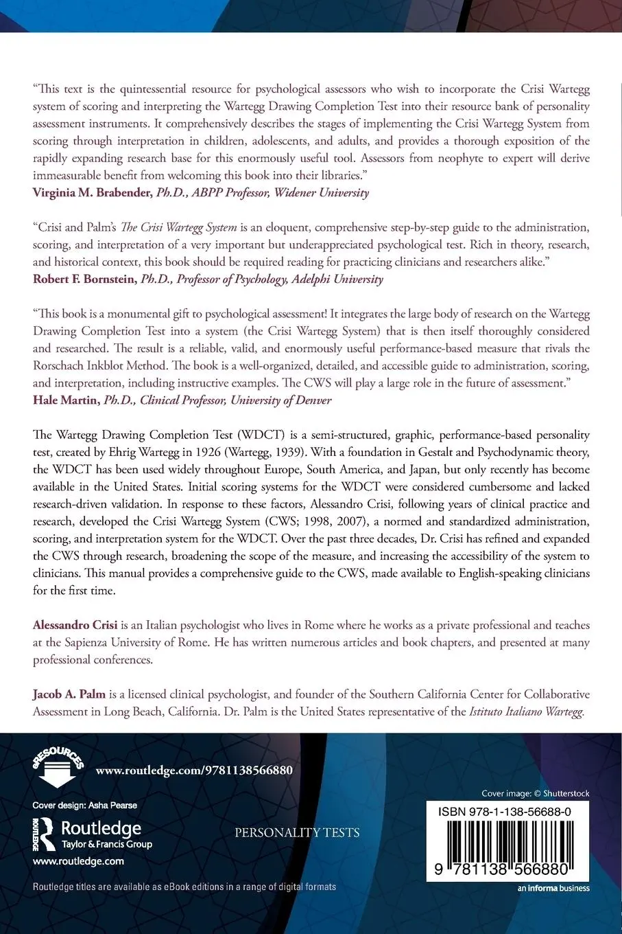 Rückseite: 9781138566880 | The Crisi Wartegg System (CWS) | Alessandro Crisi (u. a.) | Buch