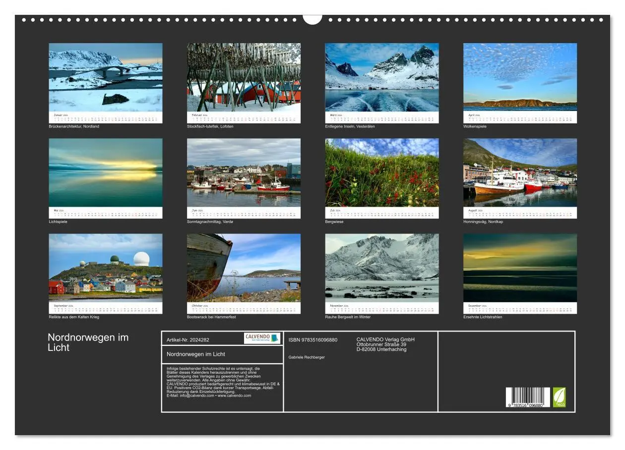 Bild: 9783516096880 | Nordnorwegen im Licht (Wandkalender 2026 DIN A2 quer), CALVENDO...
