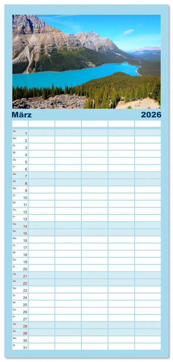 Bild: 9783516616880 | Familienplaner 2026 - Kanadas Rocky Mountains: Zwischen Gipfeln &amp;...