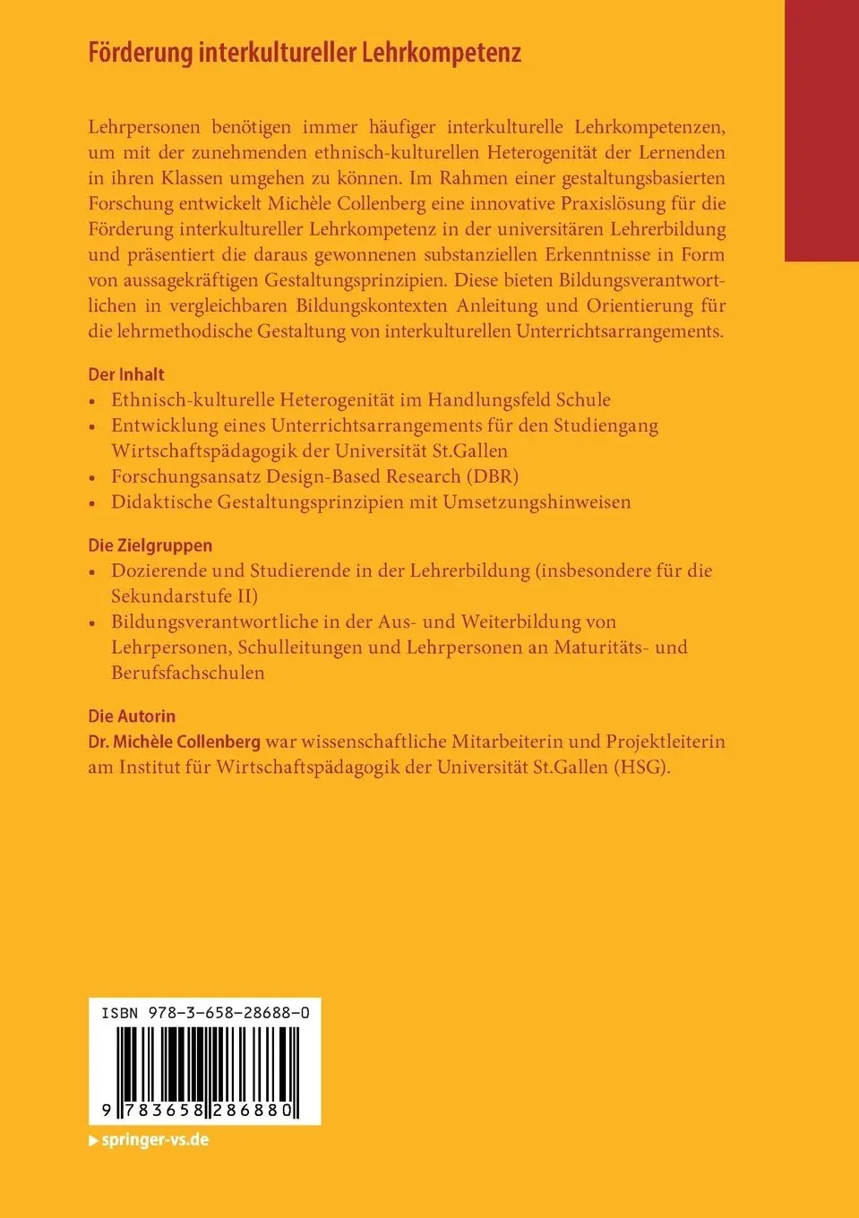 Rückseite: 9783658286880 | Förderung interkultureller Lehrkompetenz | Michèle Collenberg | Buch