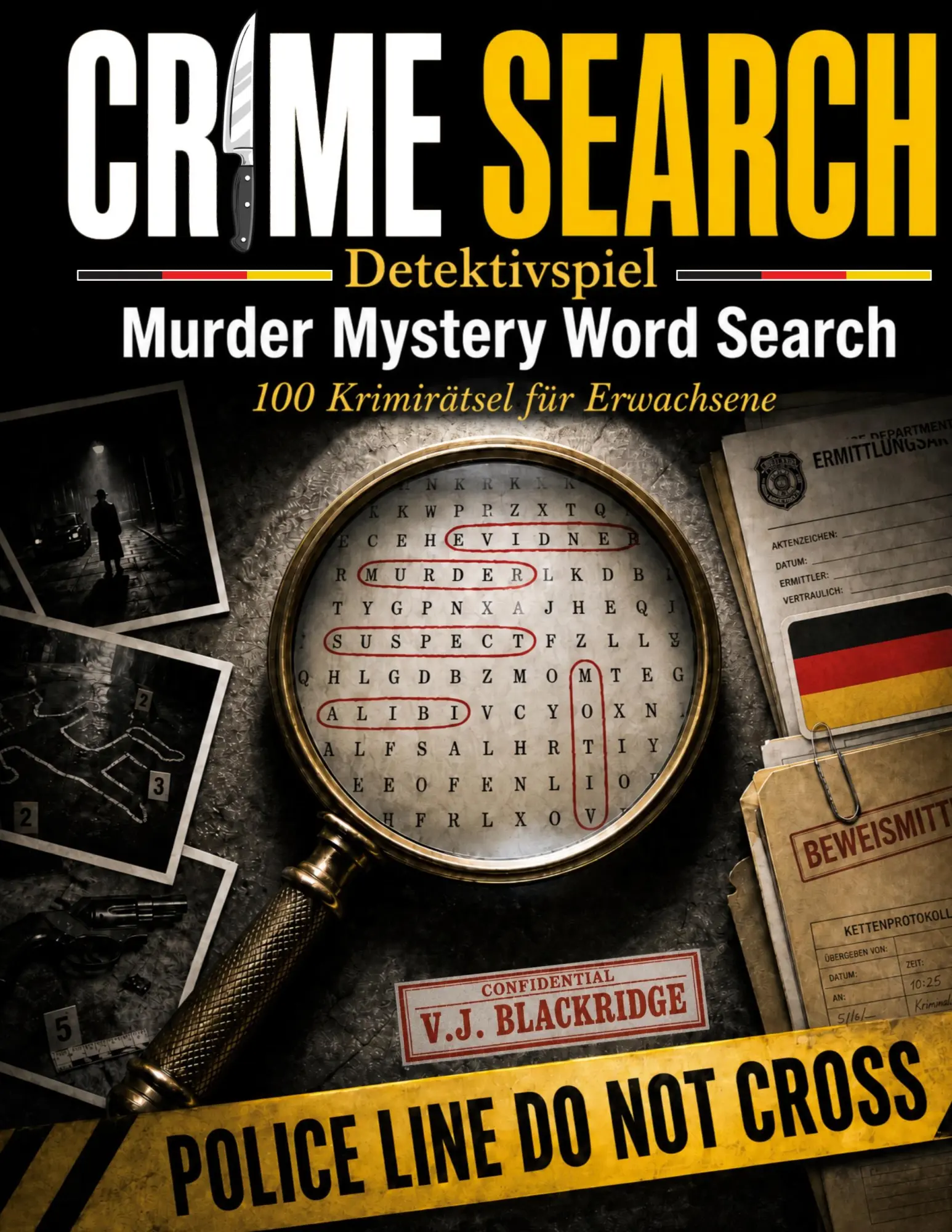 Cover: 9783696356880 | Crime Search Detektivspiel Murder Mystery Word Search | Blackridge