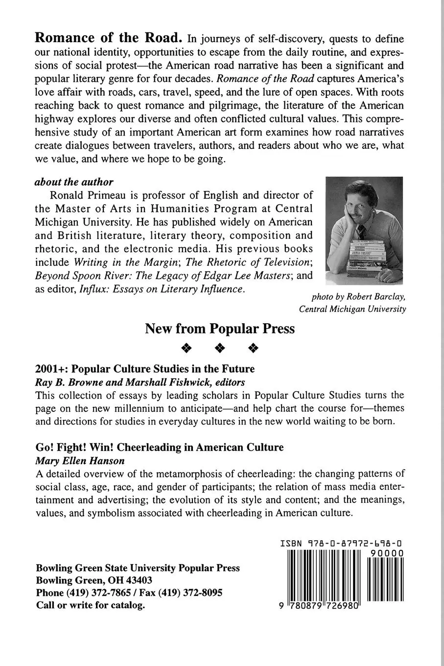 Rückseite: 9780879726980 | Romance Of The Road | Literature Of The American Highway | Primeau