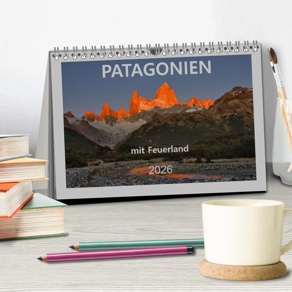Bild: 9783457376980 | Patagonien mit Feuerland (Tischkalender 2026 DIN A5 quer), CALVENDO...