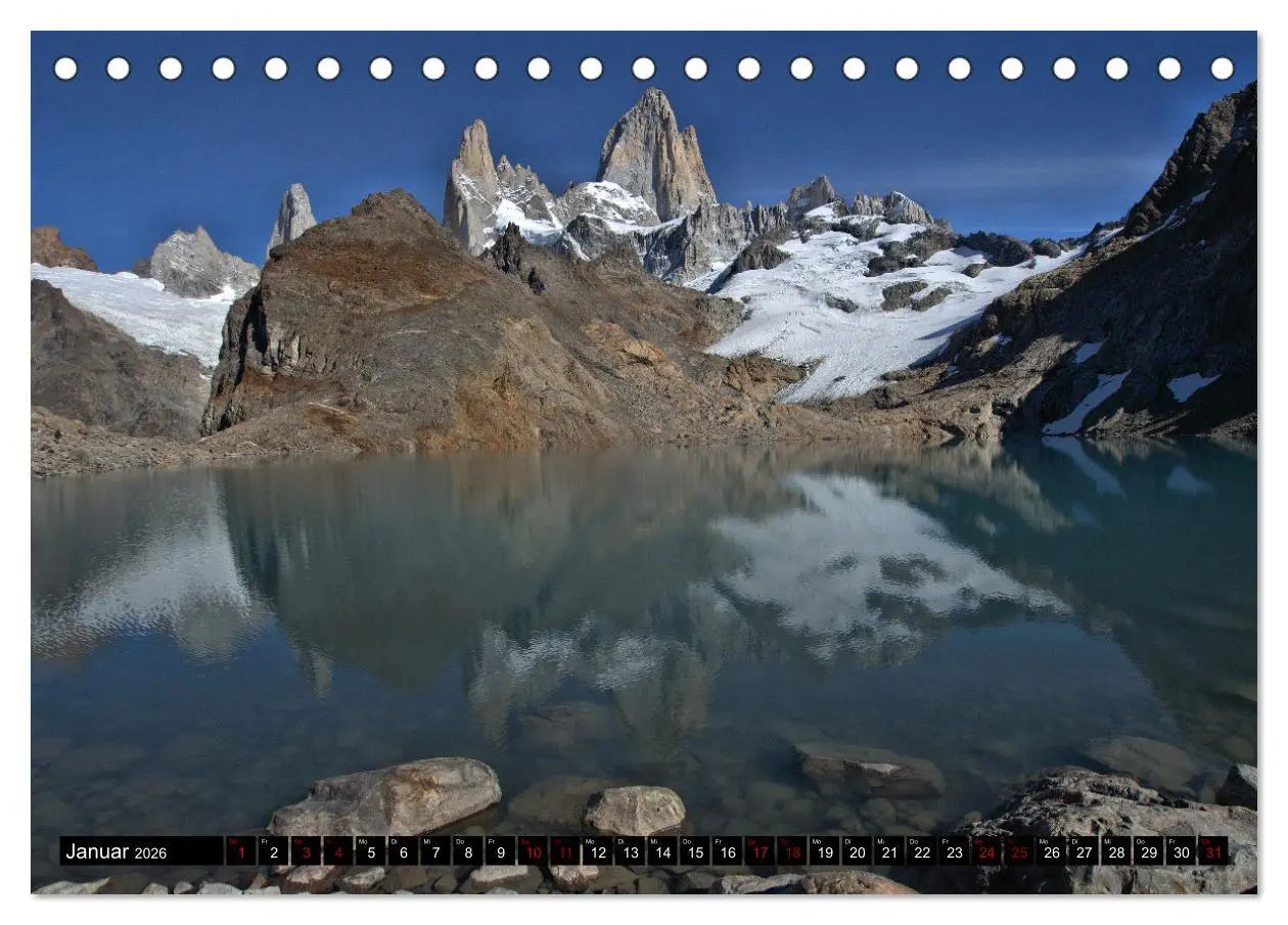 Bild: 9783457376980 | Patagonien mit Feuerland (Tischkalender 2026 DIN A5 quer), CALVENDO...