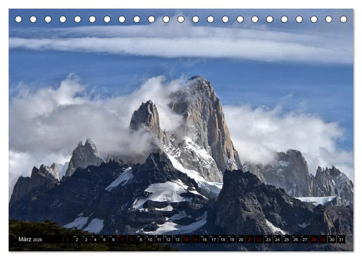 Bild: 9783457376980 | Patagonien mit Feuerland (Tischkalender 2026 DIN A5 quer), CALVENDO...