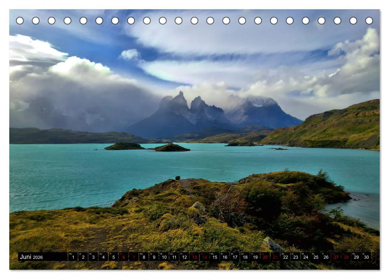 Bild: 9783457376980 | Patagonien mit Feuerland (Tischkalender 2026 DIN A5 quer), CALVENDO...