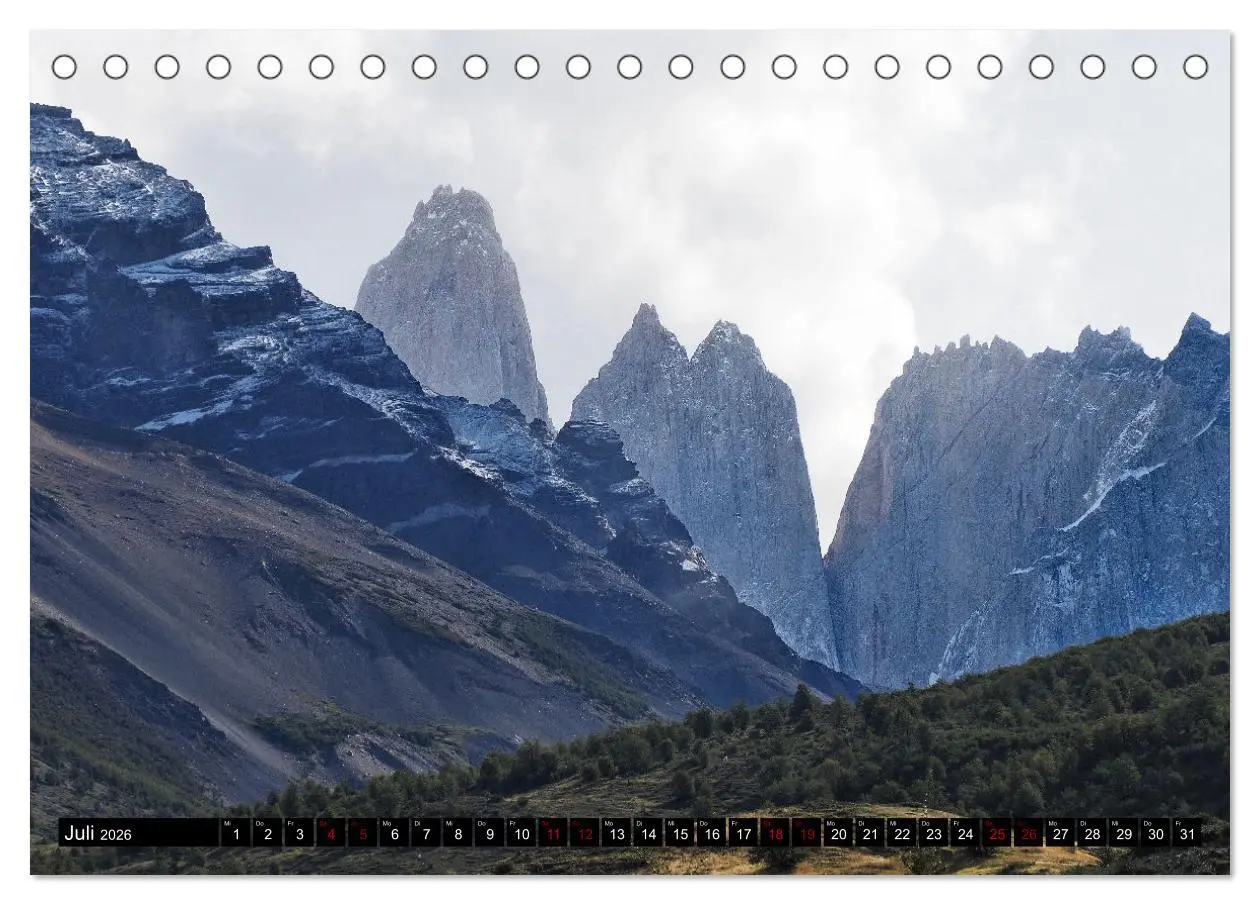 Bild: 9783457376980 | Patagonien mit Feuerland (Tischkalender 2026 DIN A5 quer), CALVENDO...