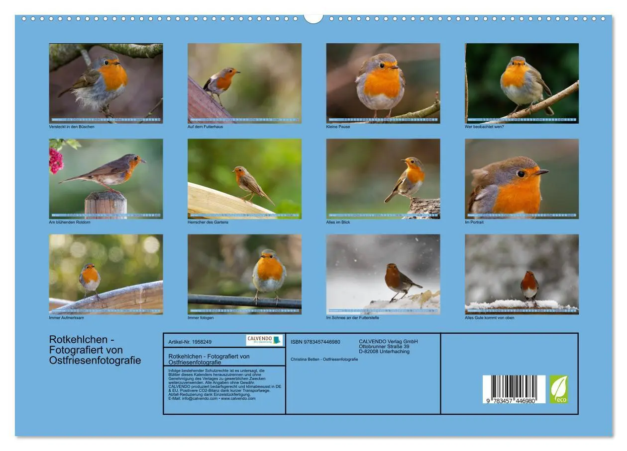 Bild: 9783457446980 | Rotkehlchen - Fotografiert von Ostfriesenfotografie (hochwertiger...