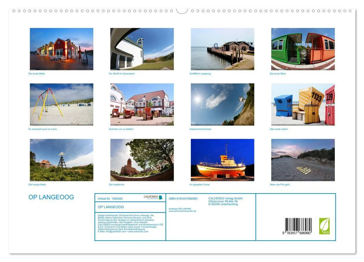Bild: 9783457686980 | OP LANGEOOG (hochwertiger Premium Wandkalender 2026 DIN A2 quer),...