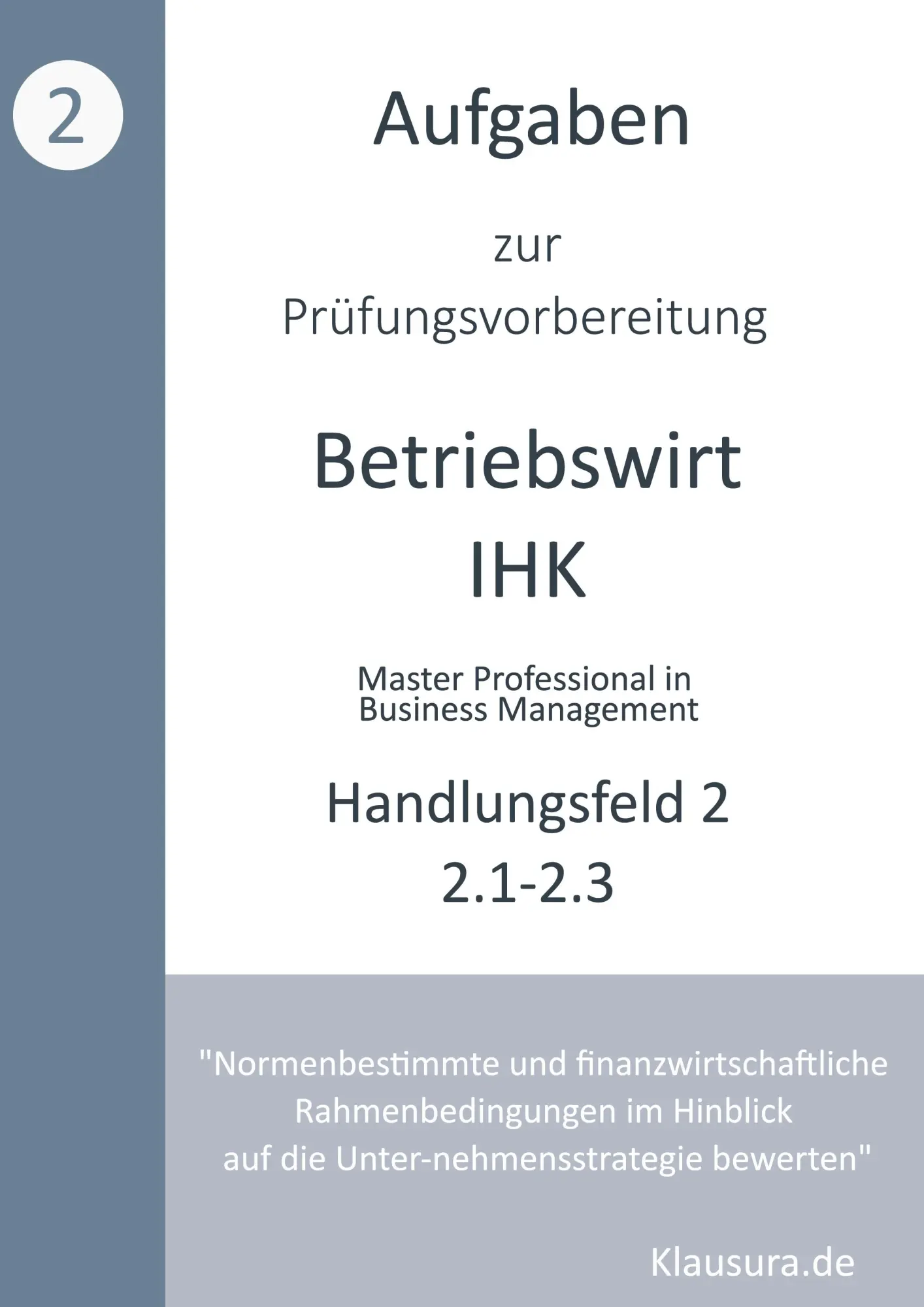 Cover: 9783759706980 | Aufgaben zur Prüfungsvorbereitung geprüfte Betriebswirte IHK | Buch