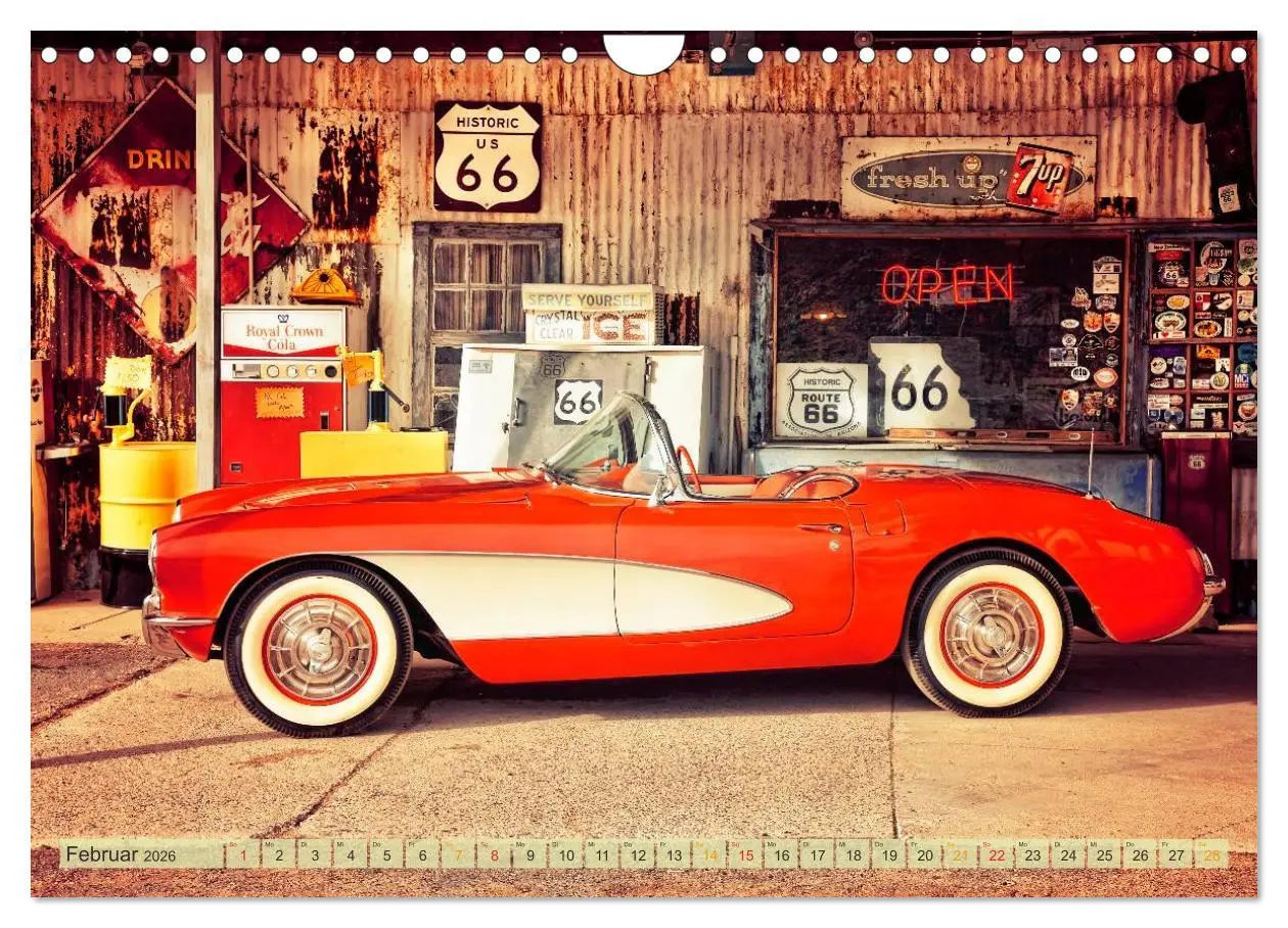 Bild: 9783457957080 | Nostalgie auf 2451 Meilen - Route 66 (Wandkalender 2026 DIN A4...