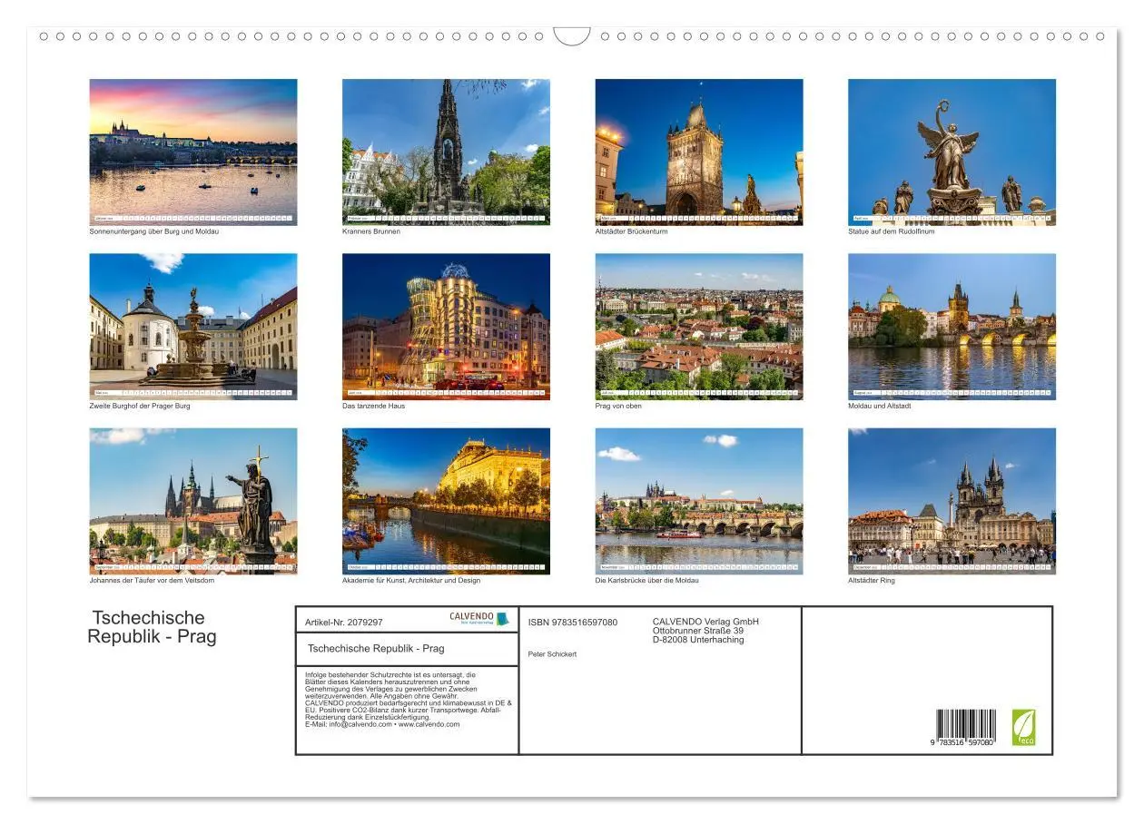 Bild: 9783516597080 | Tschechische Republik - Prag (Wandkalender 2026 DIN A2 quer),...