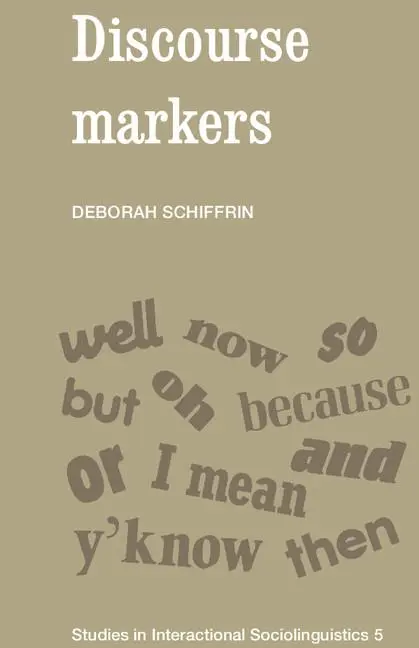 Cover: 9780521357180 | Discourse Markers | Deborah Schiffrin | Taschenbuch | Englisch | 1988