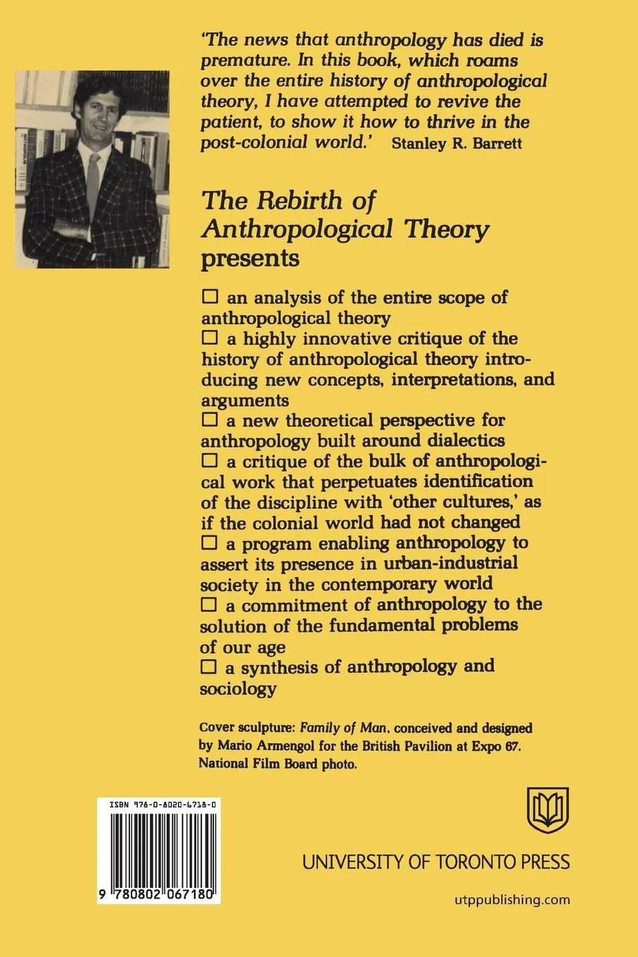 Rückseite: 9780802067180 | The Rebirth of Anthropological Theory | Stanley Barrett | Taschenbuch