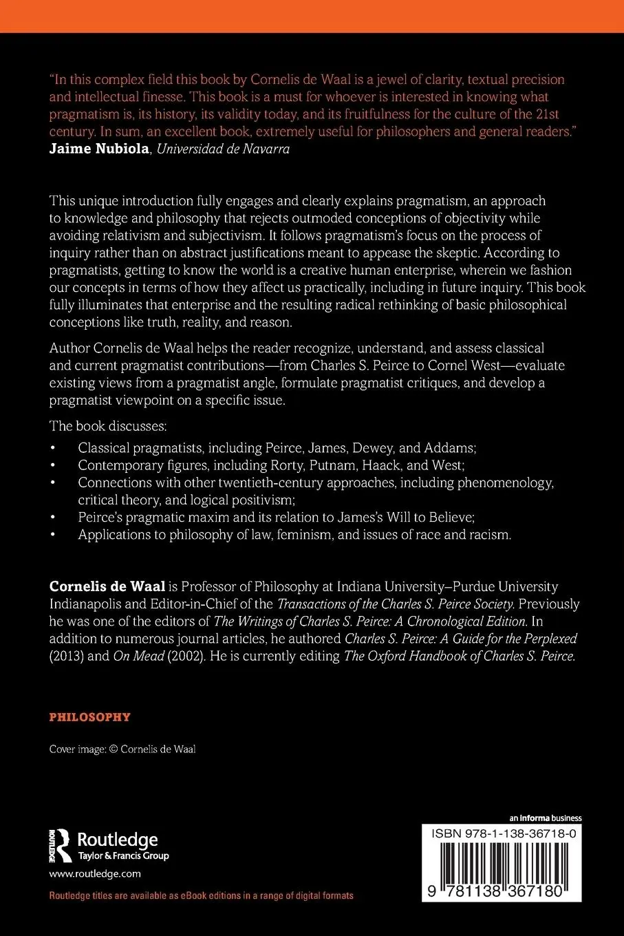 Rückseite: 9781138367180 | Introducing Pragmatism | A Tool for Rethinking Philosophy | Waal
