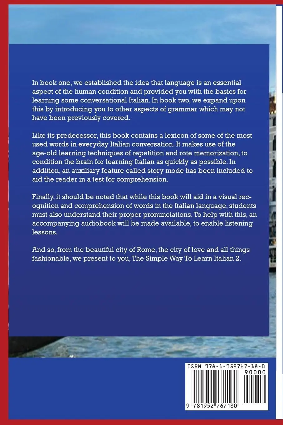 Rückseite: 9781952767180 | The Simple Way to Learn Italian 2 | Eleonora Giusti | Taschenbuch