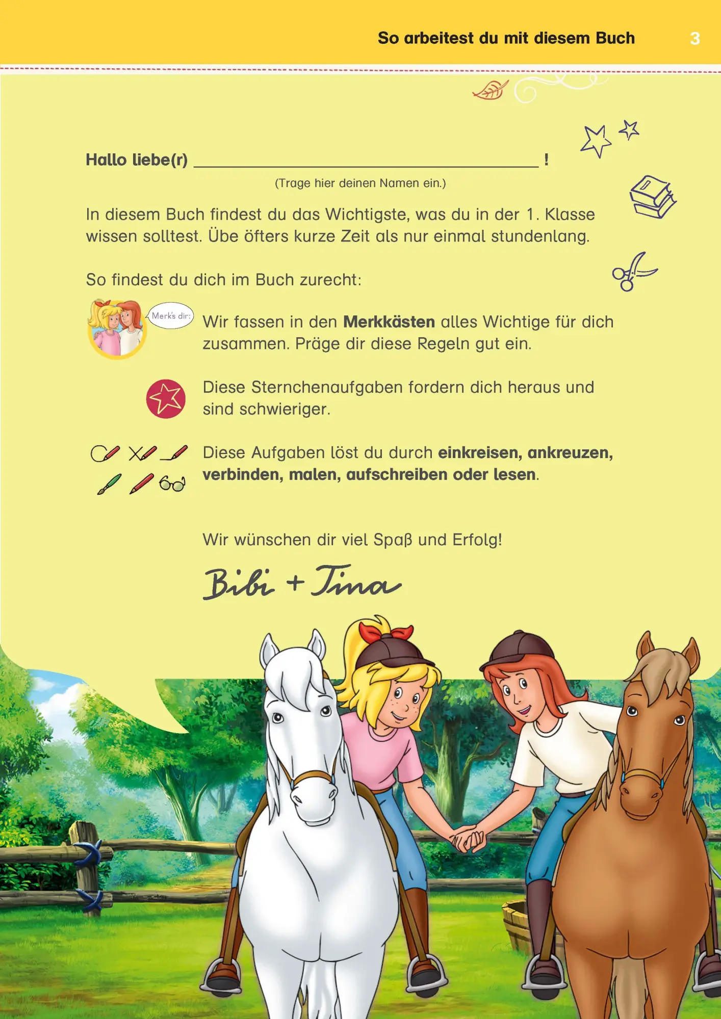 Bild: 9783129497180 | Bibi &amp; Tina: Mein Übungsbuch für die 1. Klasse | Taschenbuch | 128 S.