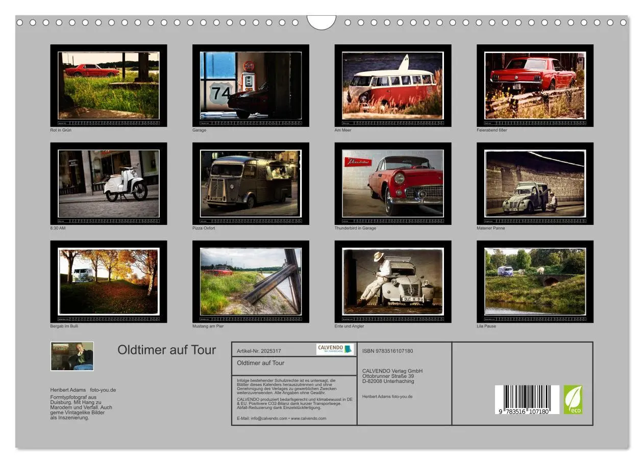 Bild: 9783516107180 | Oldtimer auf Tour (Wandkalender 2026 DIN A3 quer), CALVENDO...