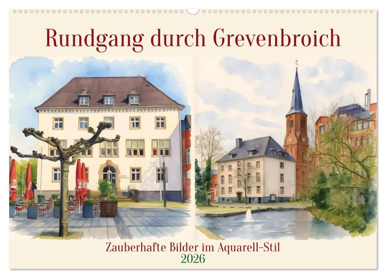 Cover: 9783516727180 | Rundgang durch Grevenbroich (Wandkalender 2026 DIN A2 quer),...