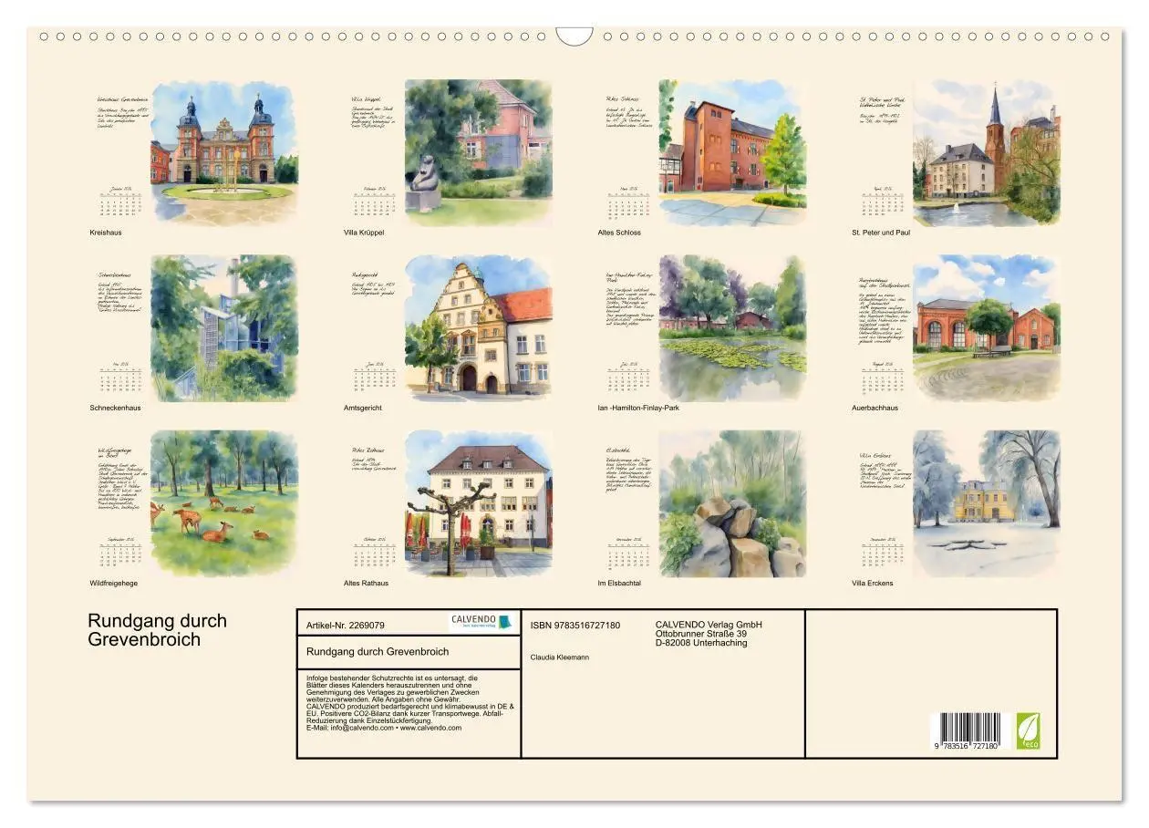 Bild: 9783516727180 | Rundgang durch Grevenbroich (Wandkalender 2026 DIN A2 quer),...