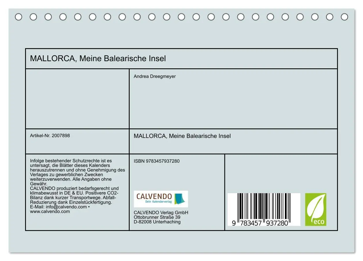 Bild: 9783457937280 | MALLORCA, Meine Balearische Insel (Tischkalender 2026 DIN A5 quer),...