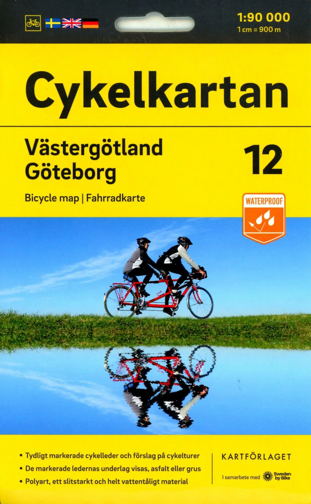 Cover: 9789189427280 | Cykelkartan Blad 12 Västergötland/Göteborg 1:90000 | (Land-)Karte