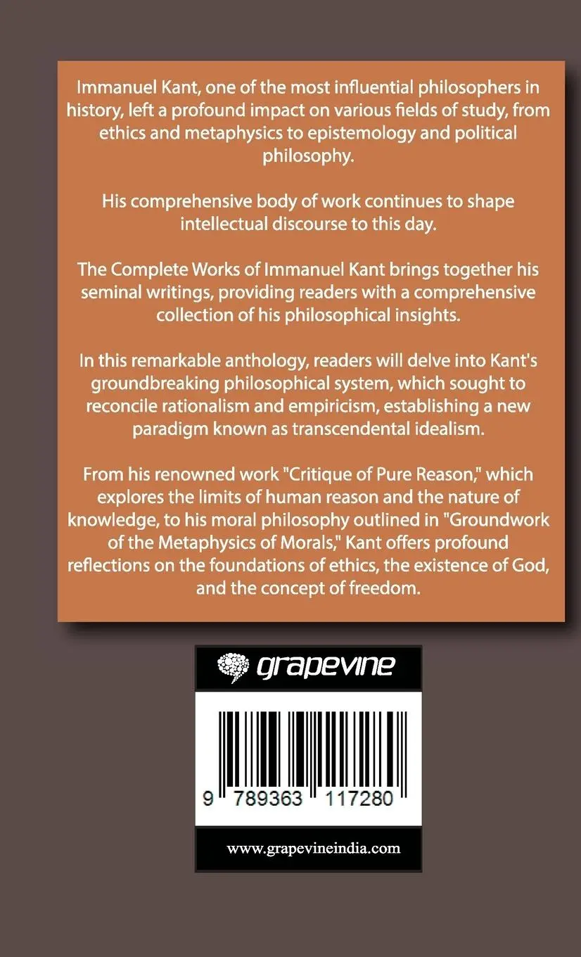 Rückseite: 9789363117280 | Complete Works of Immanuel Kant (Grapevine edition) | Kant (u. a.)