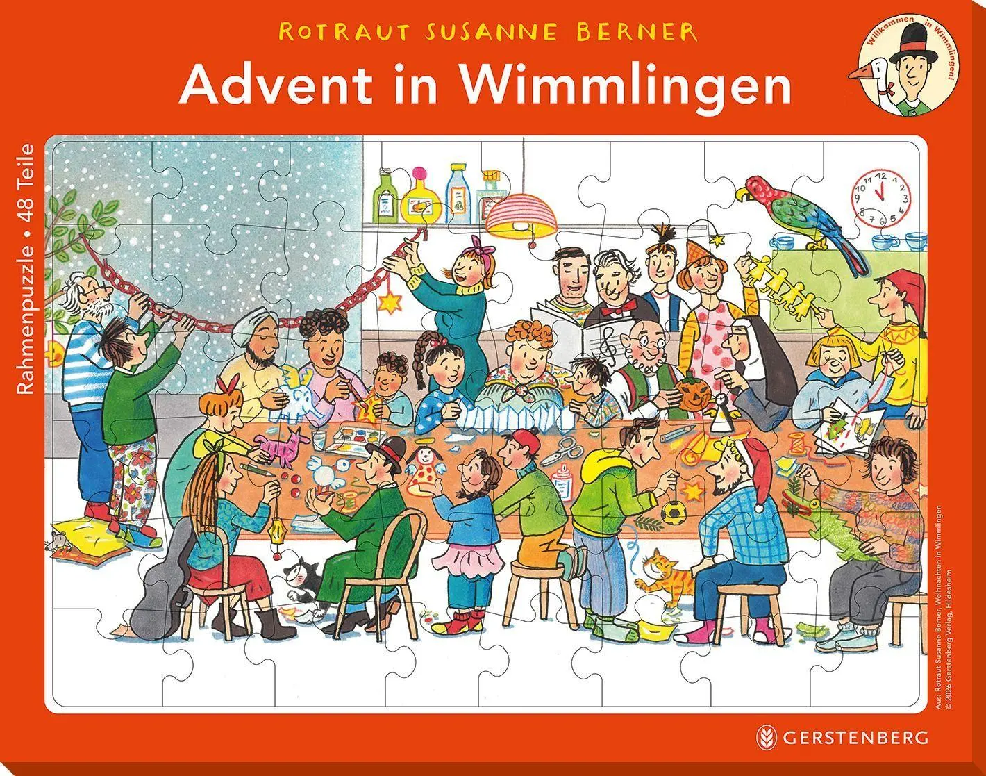 Cover: 4250915937380 | Rahmenpuzzle Advent in Wimmlingen - 48 Teile | Rotraut Susanne Berner