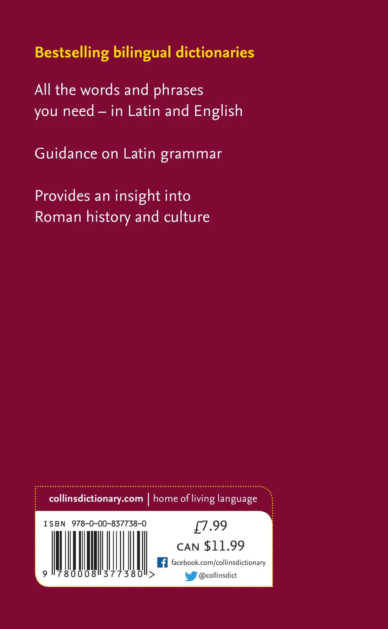 Rückseite: 9780008377380 | Latin Essential Dictionary | All the Words You Need, Every Day | Buch