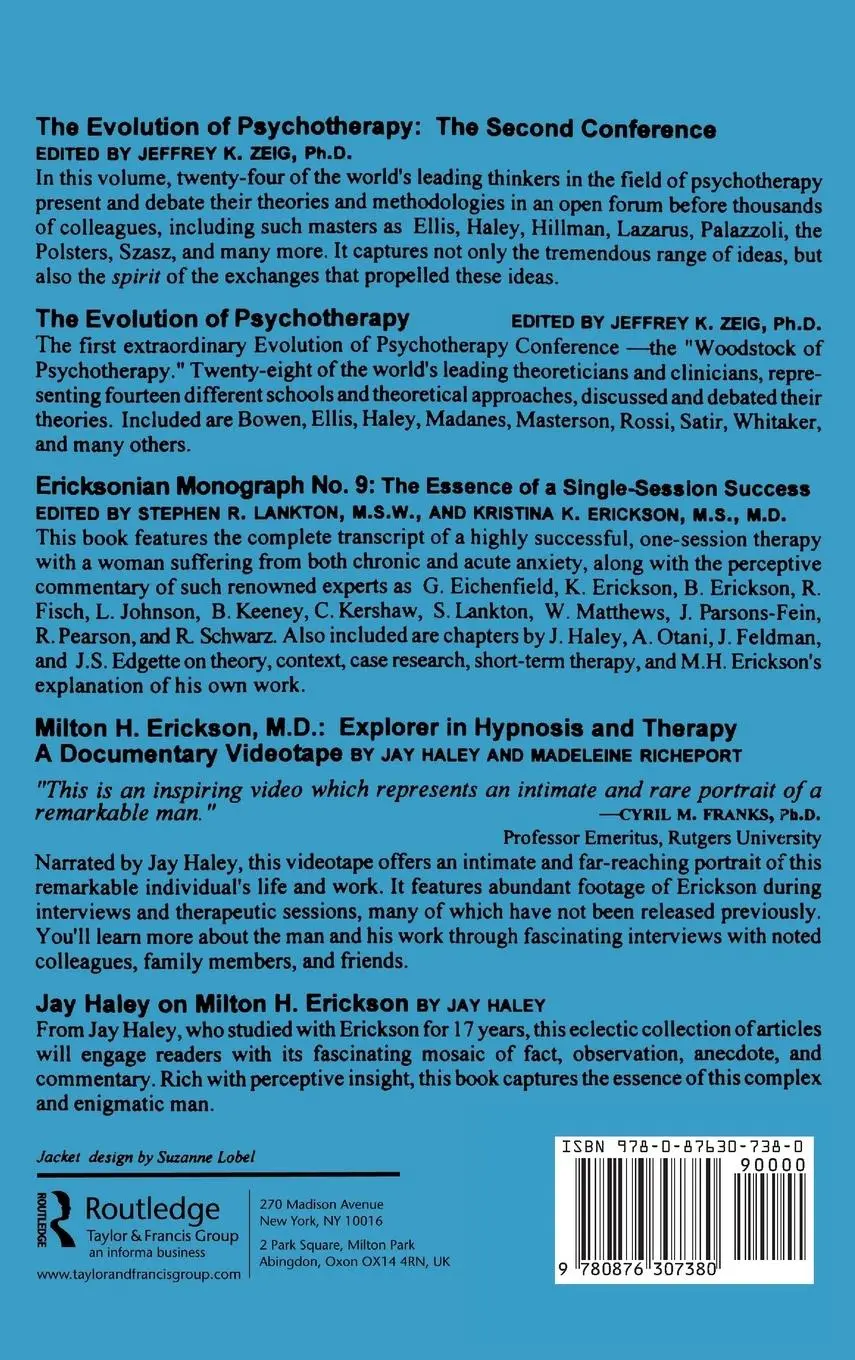 Rückseite: 9780876307380 | Ericksonian Methods | The Essence Of The Story | Jeffrey K. Zeig