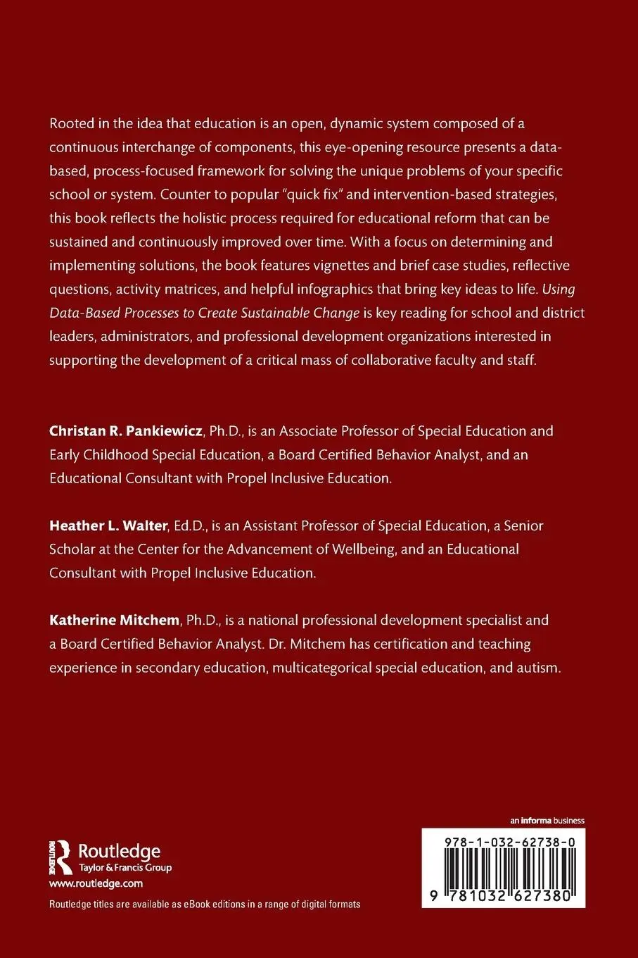 Rückseite: 9781032627380 | Using Data-Based Processes to Create Sustainable Change in Your...
