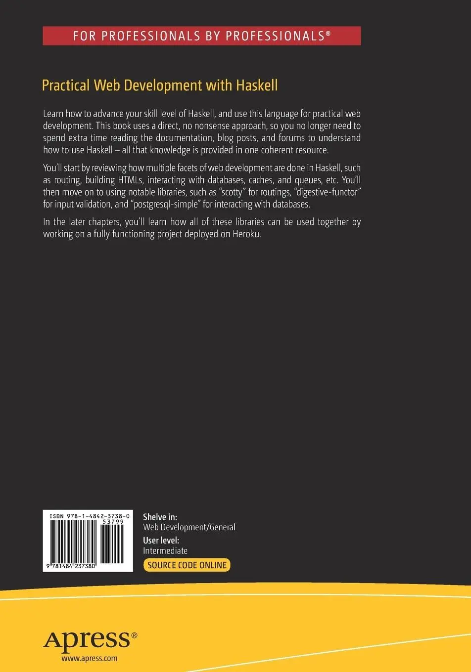 Rückseite: 9781484237380 | Practical Web Development with Haskell | Ecky Putrady | Taschenbuch