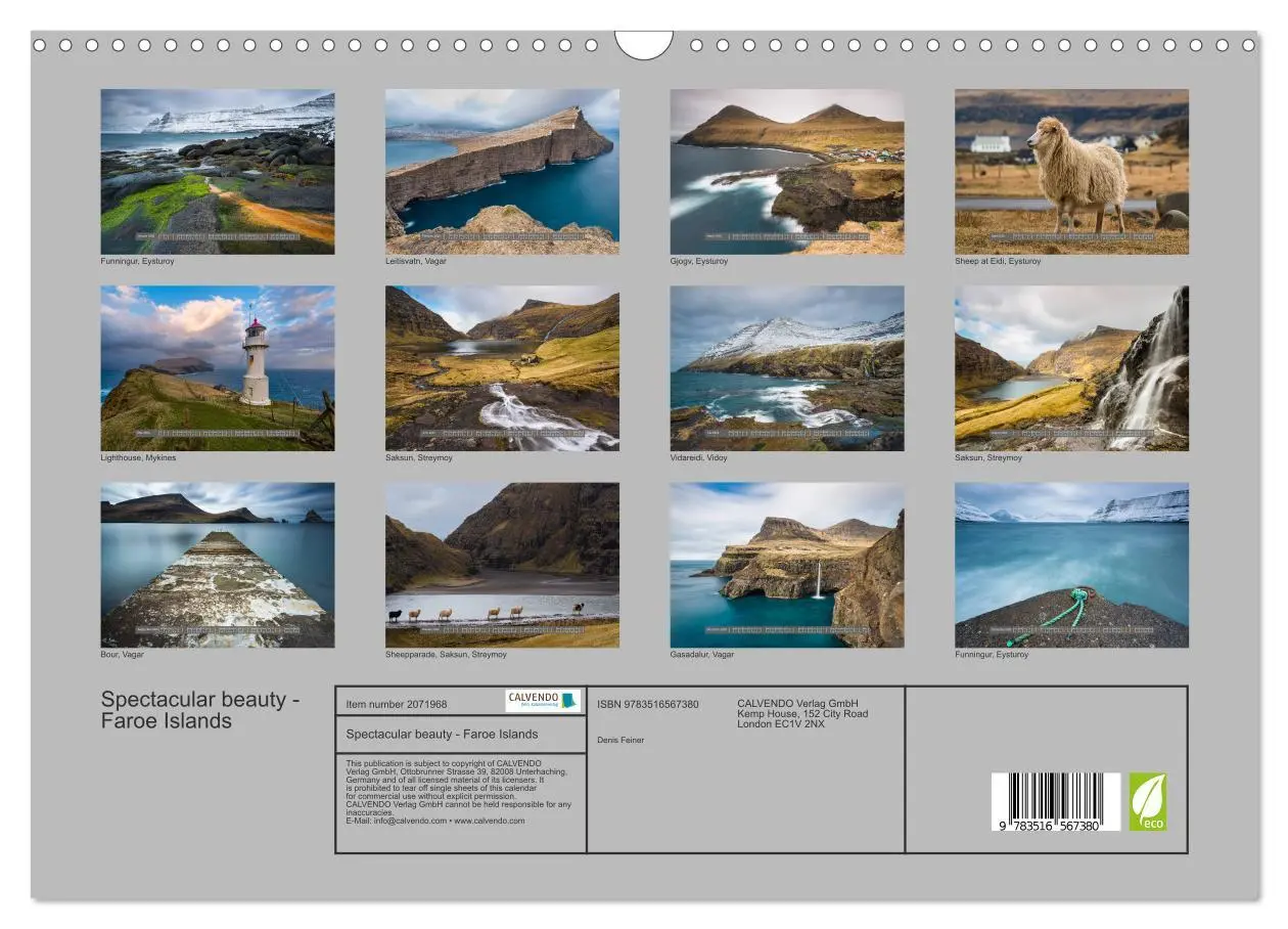 Bild: 9783516567380 | Spectacular beauty - Faroe Islands (Wall Calendar 2026 DIN A3...