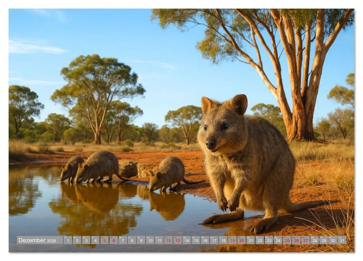 Bild: 9783516637380 | Die vielleicht nettesten Wildtiere (Wandkalender 2026 DIN A2 quer),...