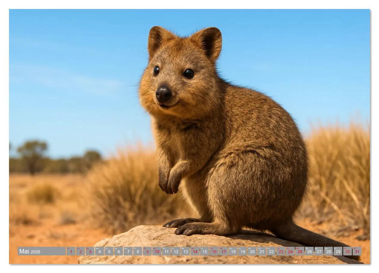 Bild: 9783516637380 | Die vielleicht nettesten Wildtiere (Wandkalender 2026 DIN A2 quer),...