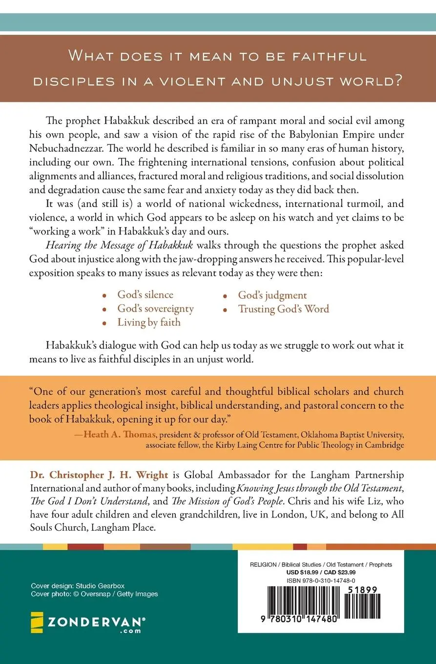 Rückseite: 9780310147480 | The Hearing the Message of Habakkuk | Christopher J. H. Wright | Buch