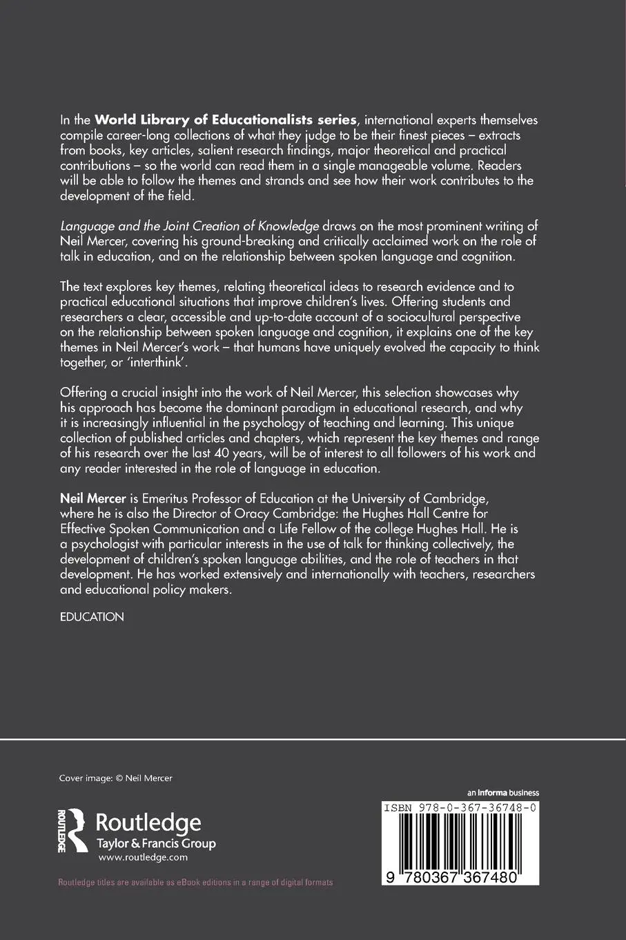 Rückseite: 9780367367480 | Language and the Joint Creation of Knowledge | Neil Mercer | Buch