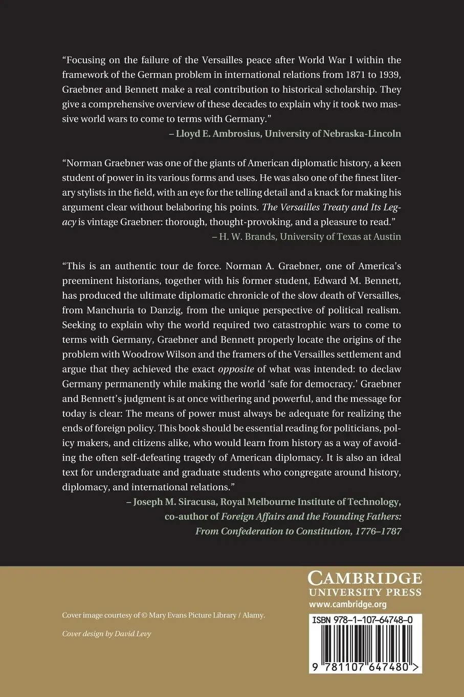 Rückseite: 9781107647480 | The Versailles Treaty and Its Legacy | Norman A. Graebner (u. a.)