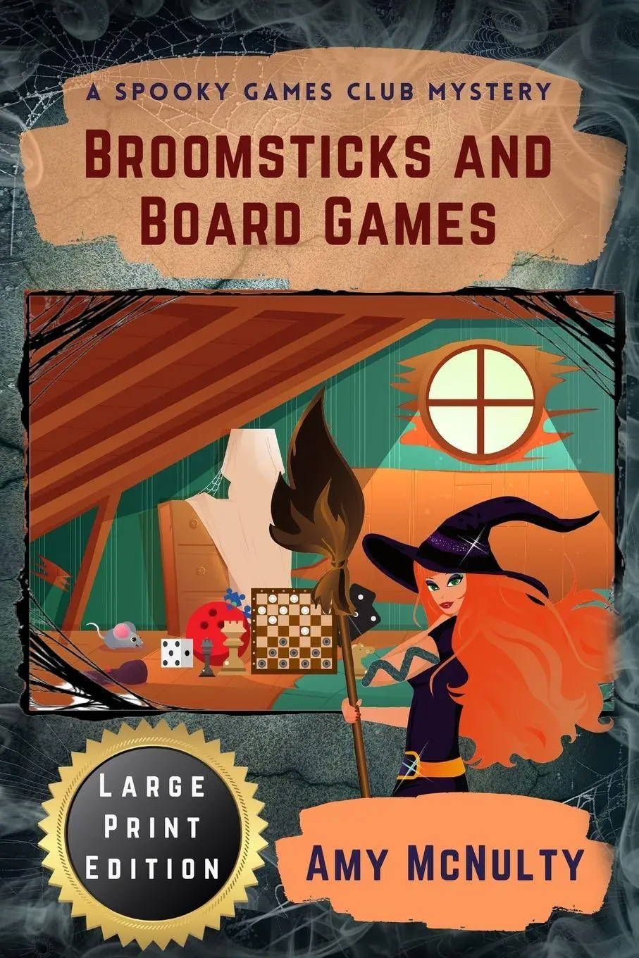 Cover: 9781952667480 | Broomsticks and Board Games Large Print Edition | Amy McNulty | Buch