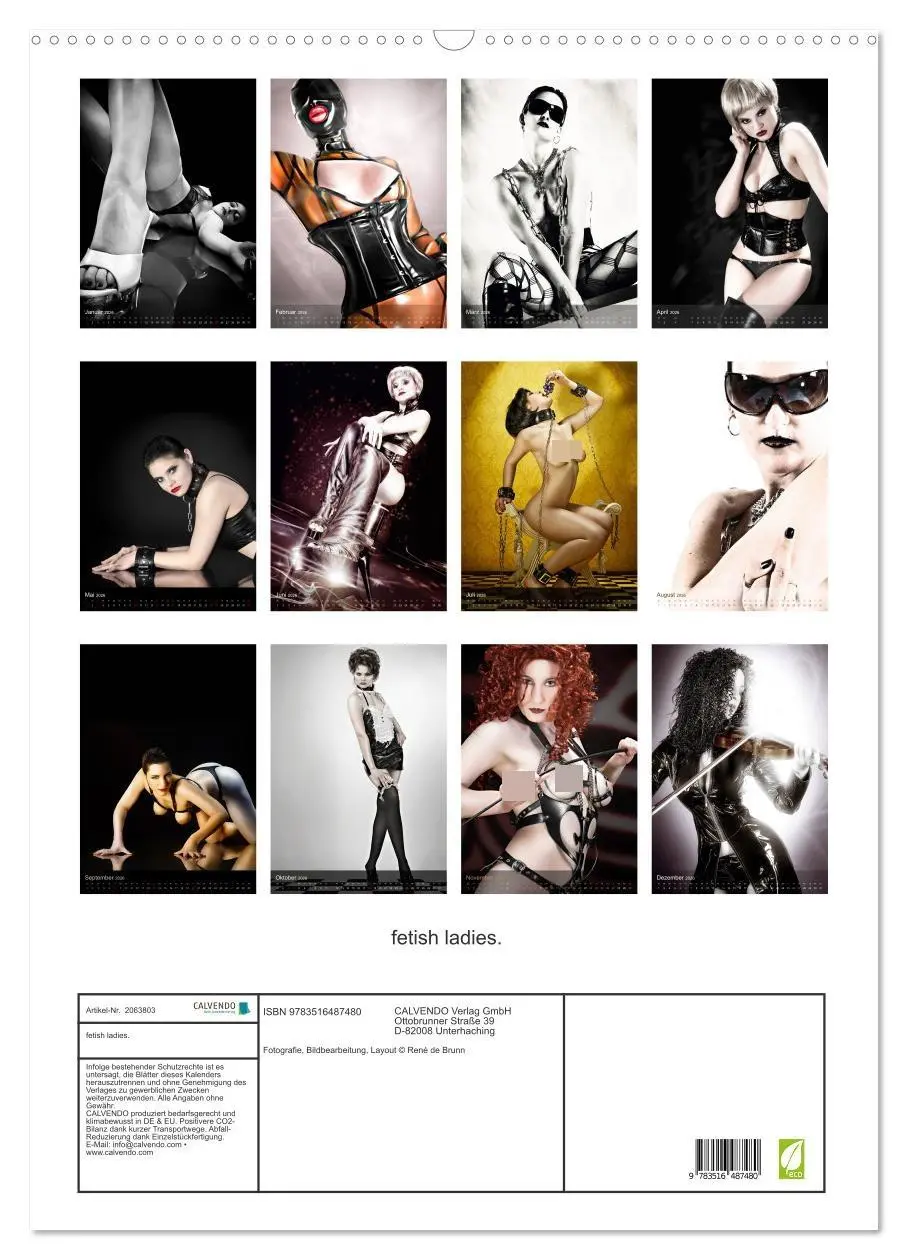 Bild: 9783516487480 | fetish ladies. (Wandkalender 2026 DIN A2 hoch), CALVENDO...