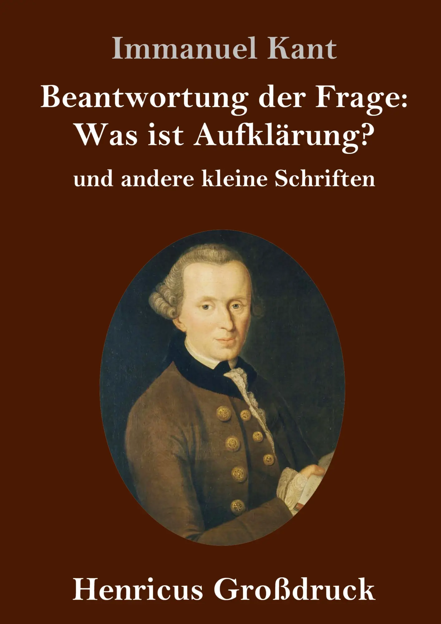 Cover: 9783847837480 | Beantwortung der Frage: Was ist Aufklärung? (Großdruck) | Kant | Buch