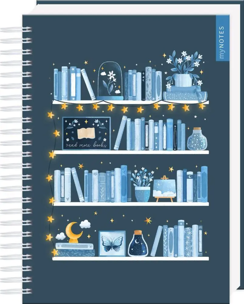 Cover: 4014489137580 | myNOTES Papeterie: Ringbuch Bücherregal | Dan Lin | Notizbuch | 192 S.