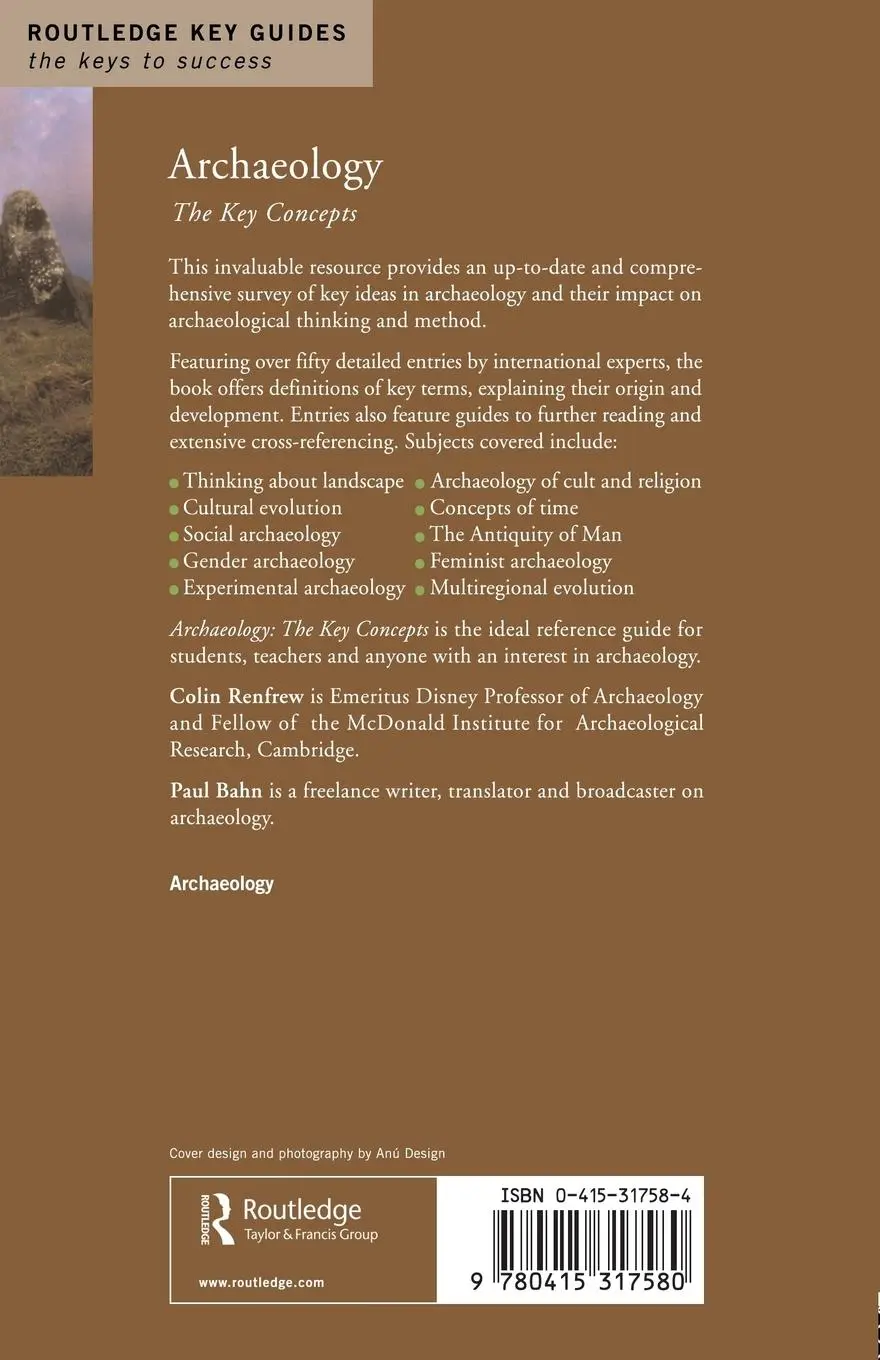 Rückseite: 9780415317580 | Archaeology | The Key Concepts | Colin Renfrew (u. a.) | Taschenbuch