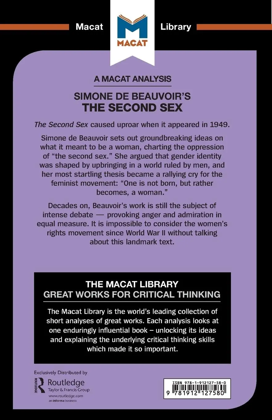 Rückseite: 9781912127580 | An Analysis of Simone de Beauvoir's The Second Sex | Rachele Dini