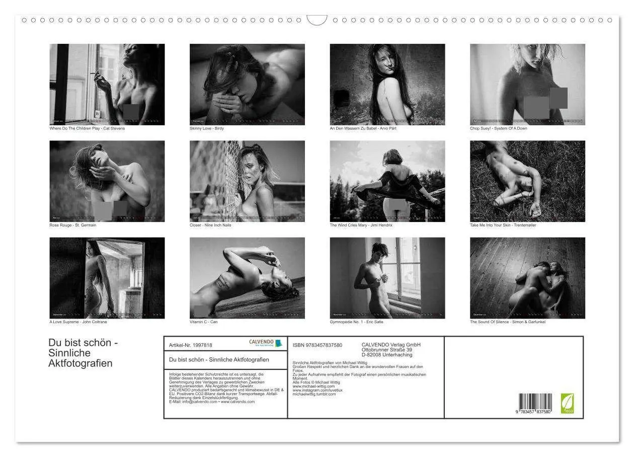Bild: 9783457837580 | Du bist schön - Sinnliche Aktfotografien (Wandkalender 2026 DIN A2...
